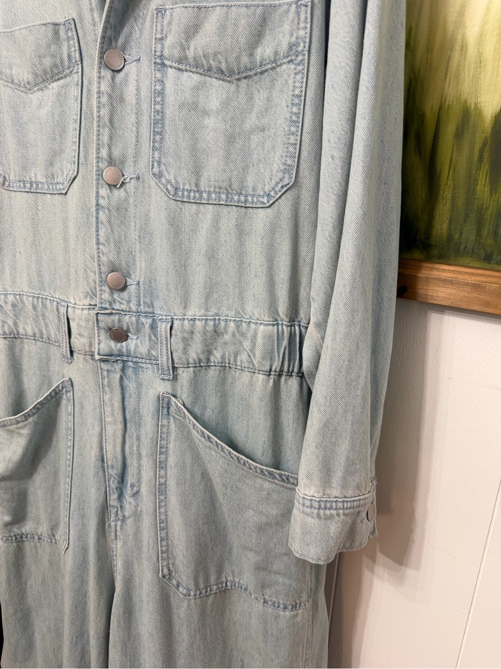 Universal Thread Light Wash Denim Jumpsuit Overalls - Picture 3 of 5